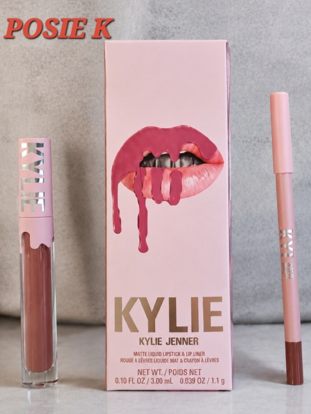 Kylie Jenner Matte Liquid Lipstick & Liner .10oz & .038oz Posie #100 BNIB